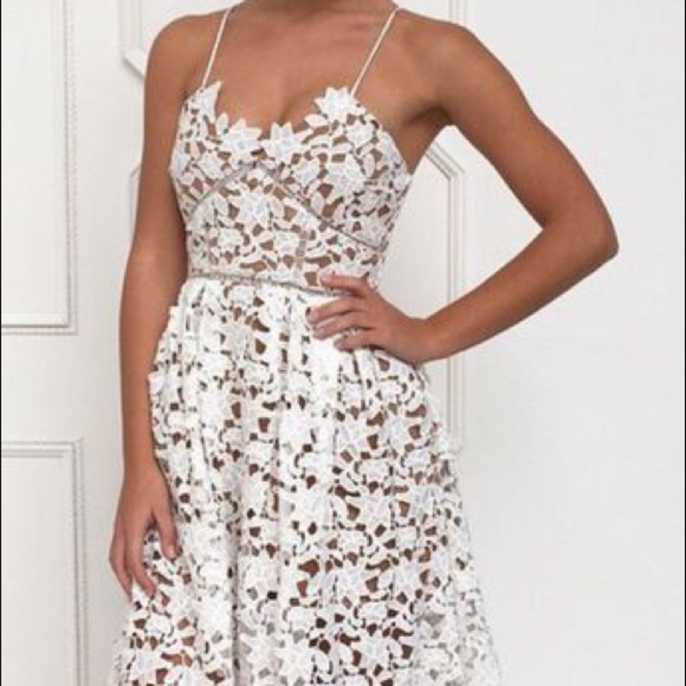 Mesh and lace ankle length summer dress